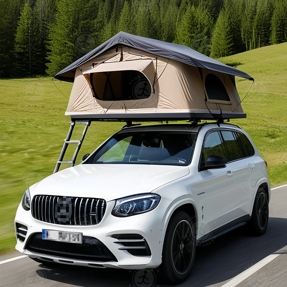 Wholesale car tent with paddel PVC fabric bottom inflatable car roof top tent Waterproof with rooftop tents platform