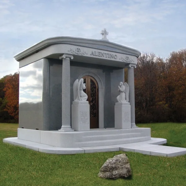 Luxury Large Granite Monument Hand Carved Marble Cemetery Headstone Family Mausoleum