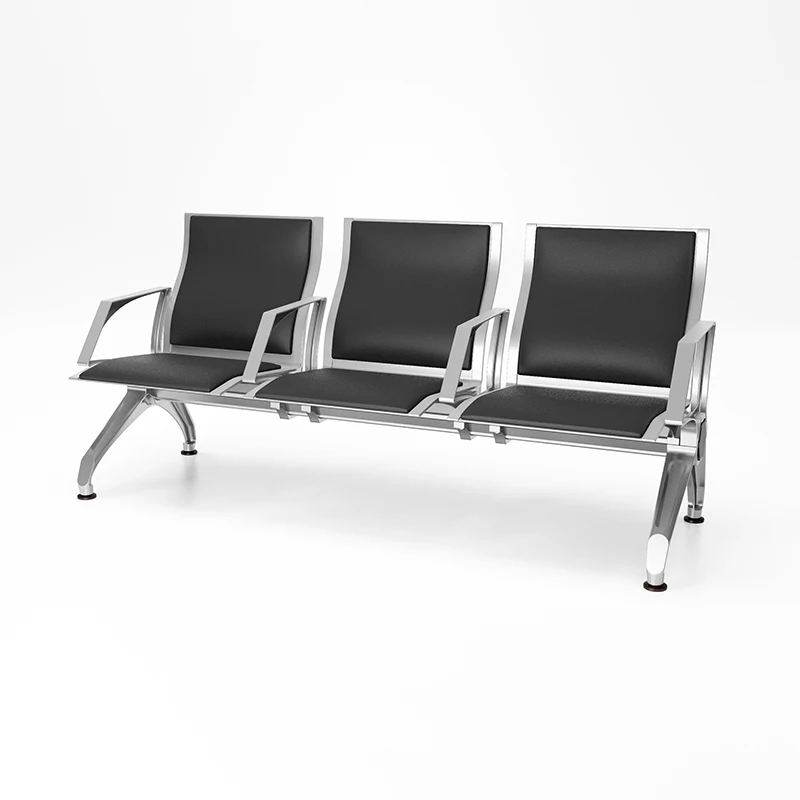 Flya  Multi-color Customized Pu Foam Seat Hospital Waiting Room Chair 3 Seater Airport Seating Reception Room Waiting Chairs