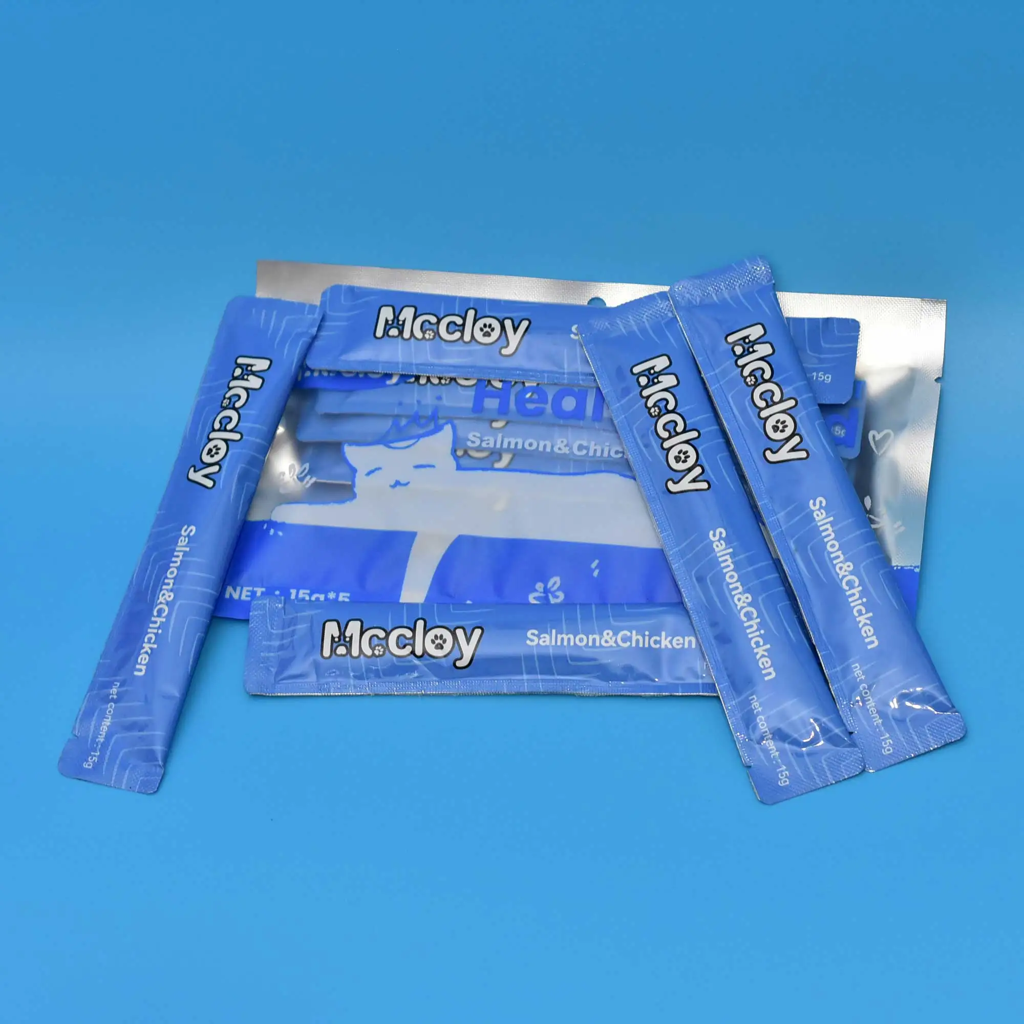Nutritious Cat Treat Sticks mccloy  15g*5 Wet Food and Creamy Cat Snacks Pet Treats Targeting Cats