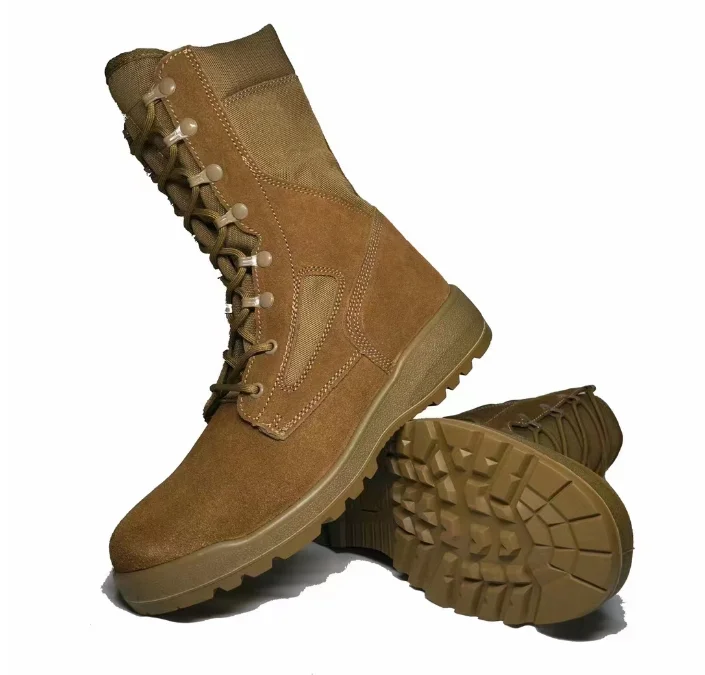 DFB1210 stock DMS  Cow leather Suede Coyote brown combat boots Tactical boots BELLEVILLE combat boots