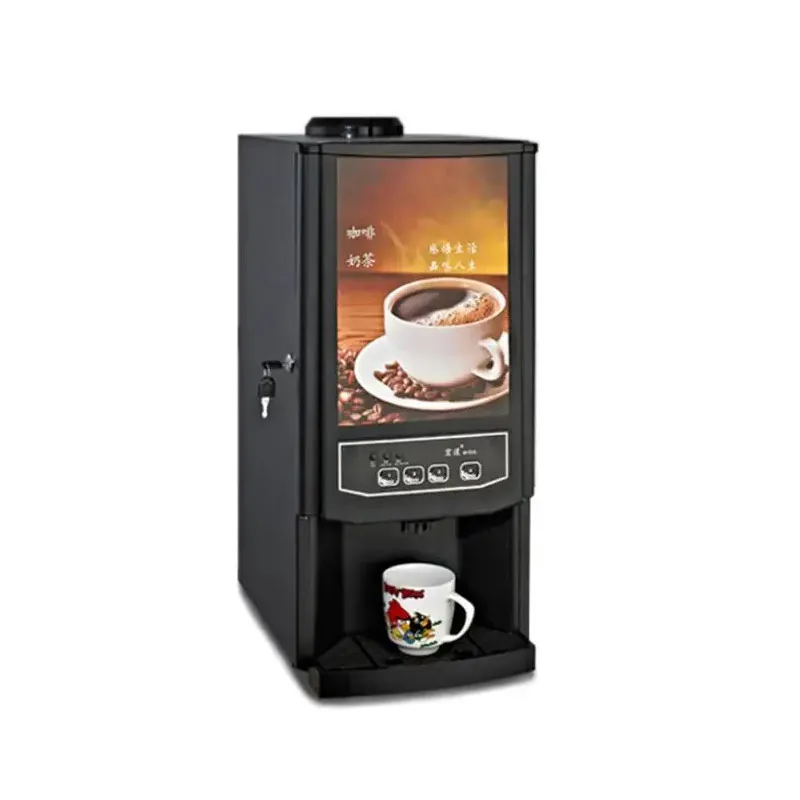 Commercial service equipment instant coffee powder machine Two cartridge hot and cold coffee automatic machine