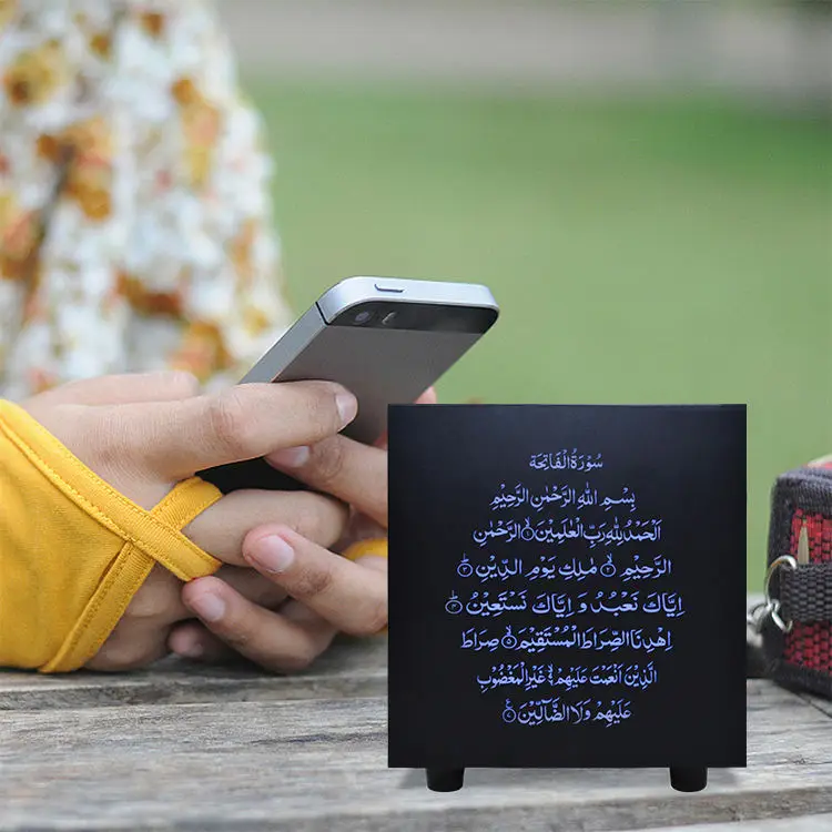 Исламский подарок квадратный портативный al quran плеер Сенсорная Светодиодная лампа дистанционное управление APP