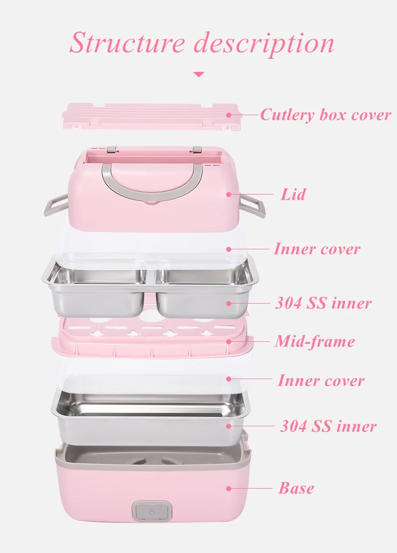 factory supply portable  electric heating  lunch box