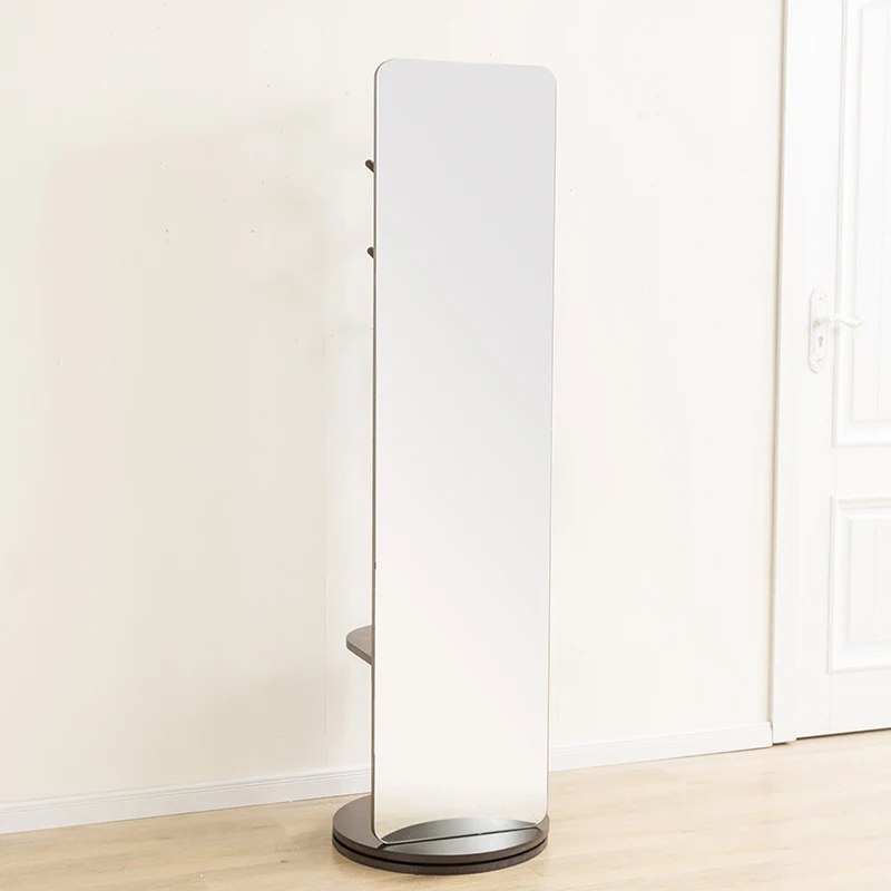 Hot Saling Cylindrical Rotatable Wooden Cabinet Wood Chinese Wardrobe With Mirror