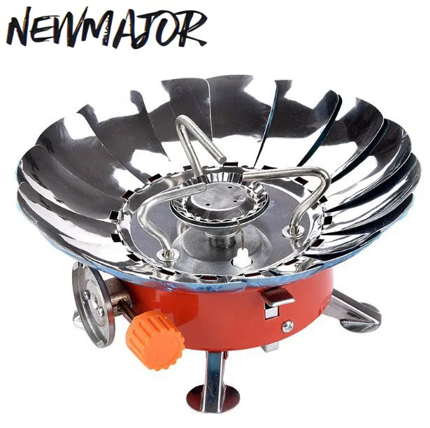 NEWMAJOR Mini wholesale outdoor gas stove portable folding camping gas card lotus stove head small square stove