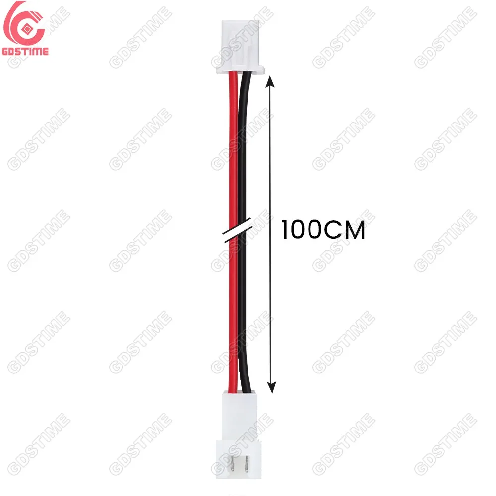 Кабель двигателя охлаждающего вентилятора Gdstime, штекер-гнездо, провод 1000 мм, кабель XH 2,54-2p, длина провода 100 см