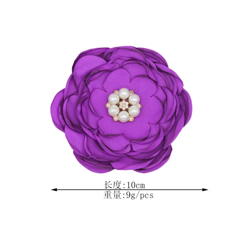 Chinese factory rose make satin ribbon high quality multi-color stock woven chiffon cut flowers fabrics for dress