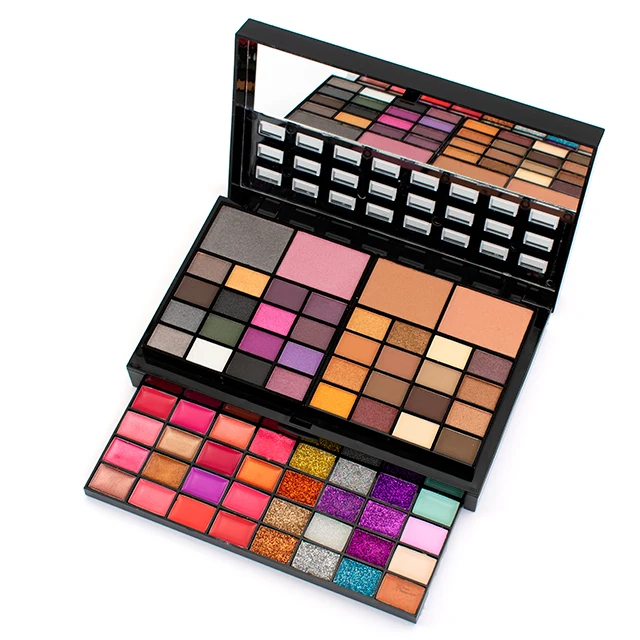 Can OEM/ODM Full 72 Color Eyeshadow Palette Blush Lip Gloss Concealer Kit Beauty Makeup