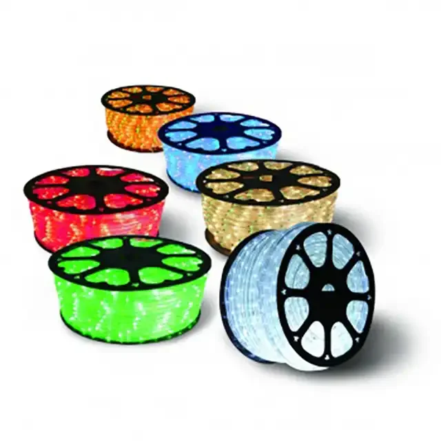 2024 Rope Flexible DIY Lighting 2 Wire Round rope light 100m Christmas decoration LED Rope Lights 220v/110v color changing