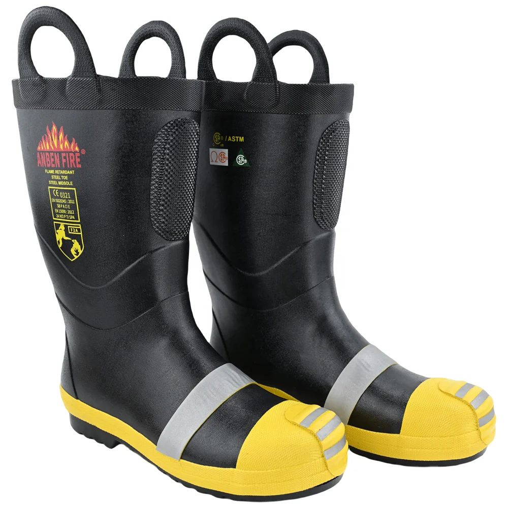 ANBEN FIRE Fireman PPE Fire Fighting Equipment EN15090 Certified with Fireman Boots Fire Safety Boots