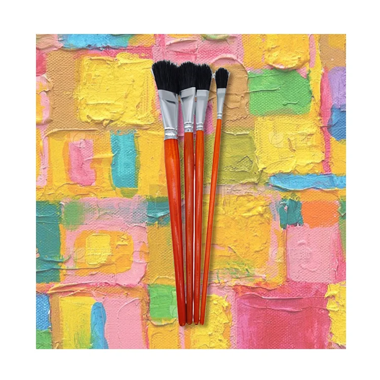 24Pcs Artist Brush Wooden Handle Artist Acrylic Watercolor Oil Paint Brush Set Good Paint Brushes