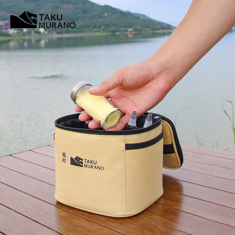 Outdoor Condiment Box Portable Combination Set Picnic Barbecue Condiment Bottle Sealed Oil Pot Sauce And Vinegar Jar Storage Bag