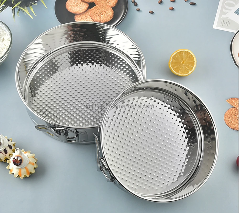 304 Stainless Steel Baking Kit 7/9/10 Inch Round Cake Mold Lock Movable Bottom Round Mousse Honeycomb Cake Mold