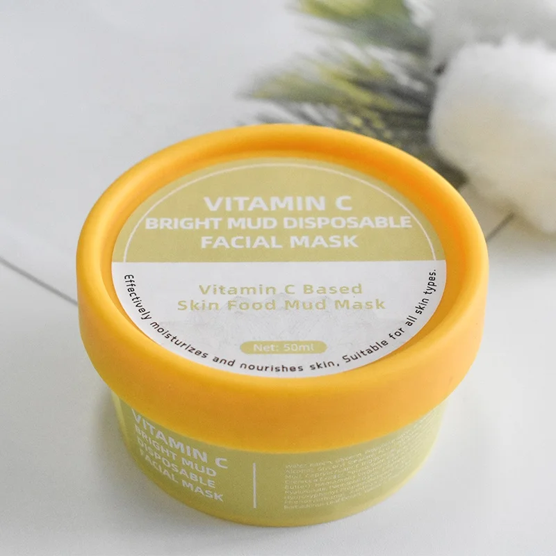 OEM частная марка натуральный витамин C отбеливающая маска глиняная для лица