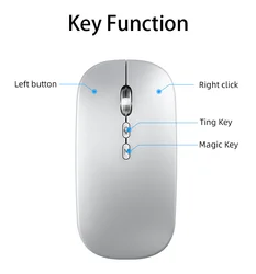 Custom Cute Ultra-Thin Smart Voice Translator 5 Key 2.4G Rechargeable DPI Adjust Bluetooth Wireless Mini Mouse Gaming
