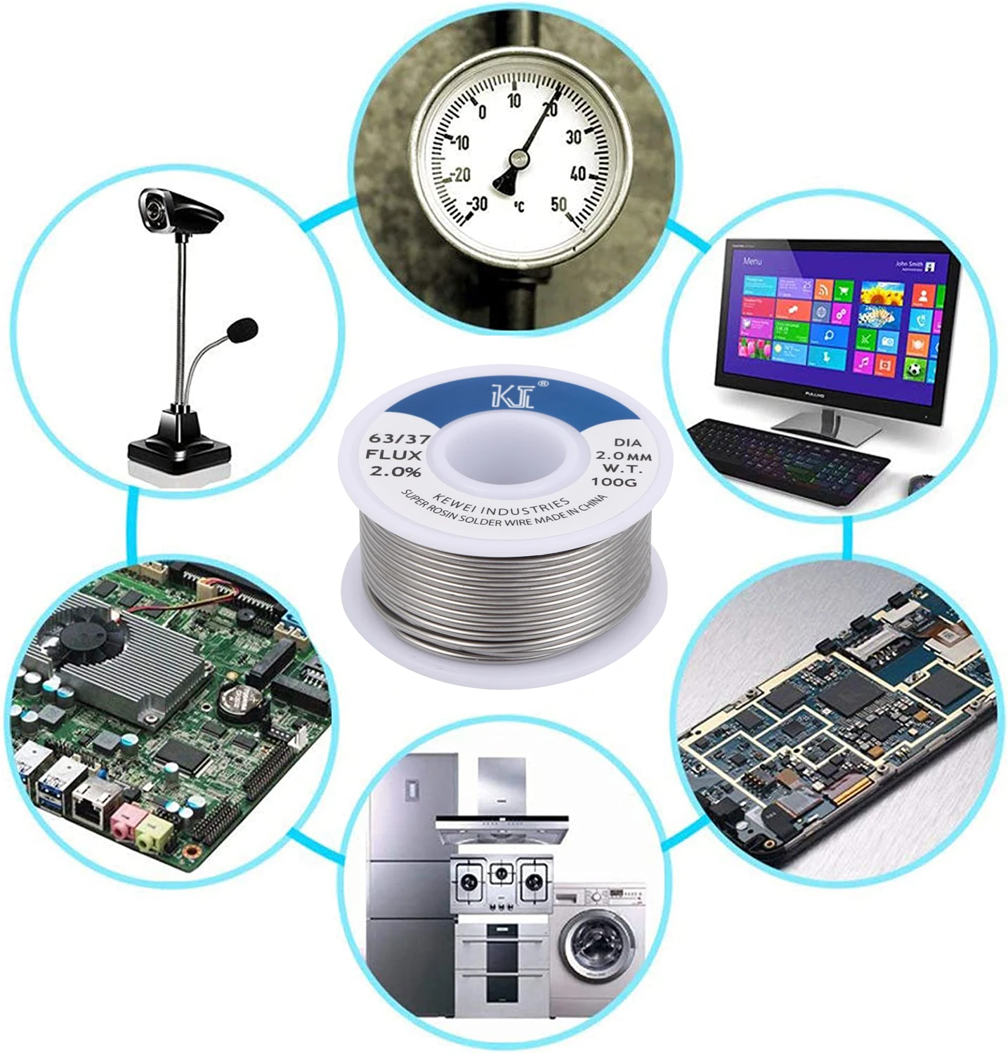 High Quality Soldering Iron Wire Lead Tin Solder Wire Price Flux Core Solder Wire 2.0mm