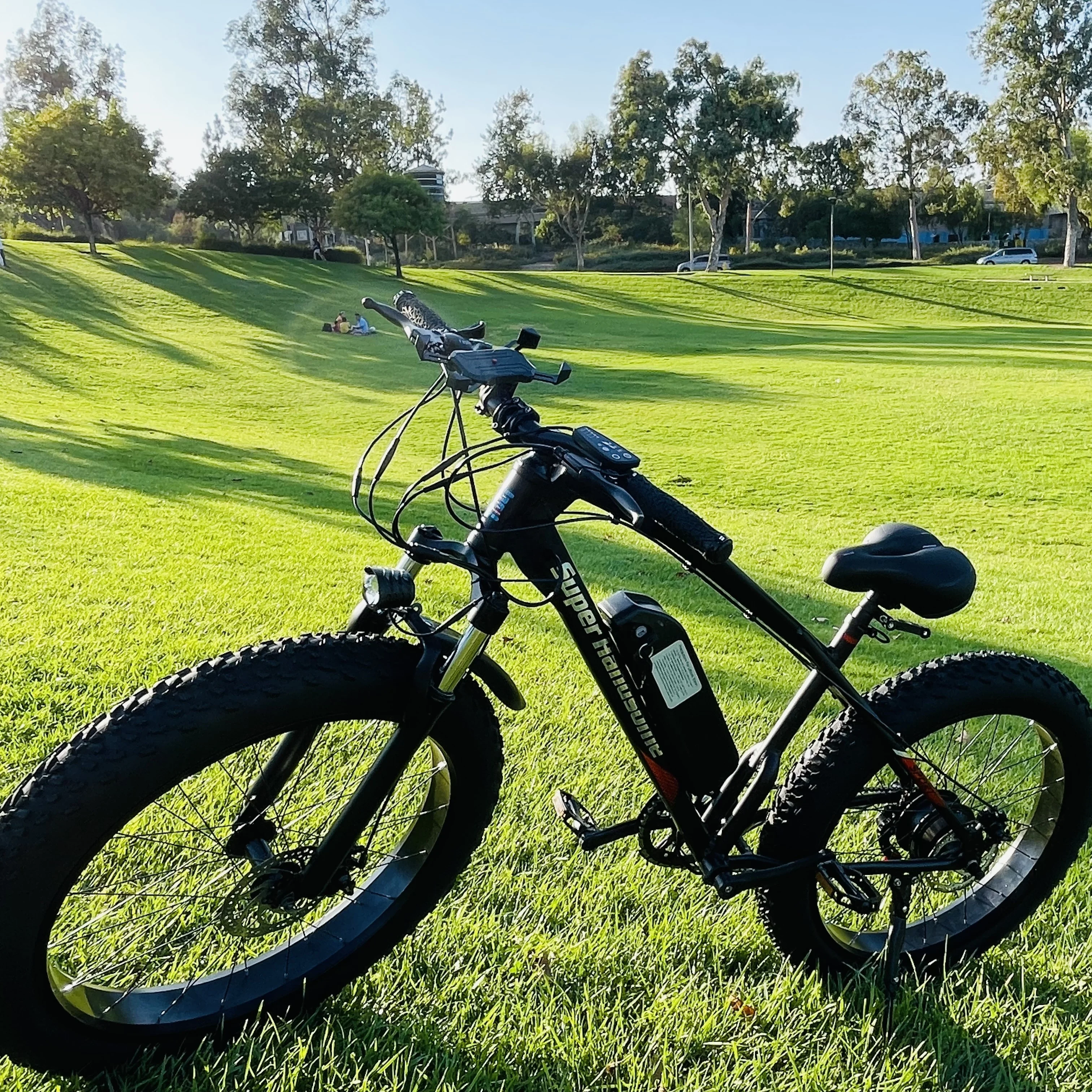 2022 Super Handsome electric mountain lithium battery power dirt bike 48v 500w 26 inch fat tire ebike adult
