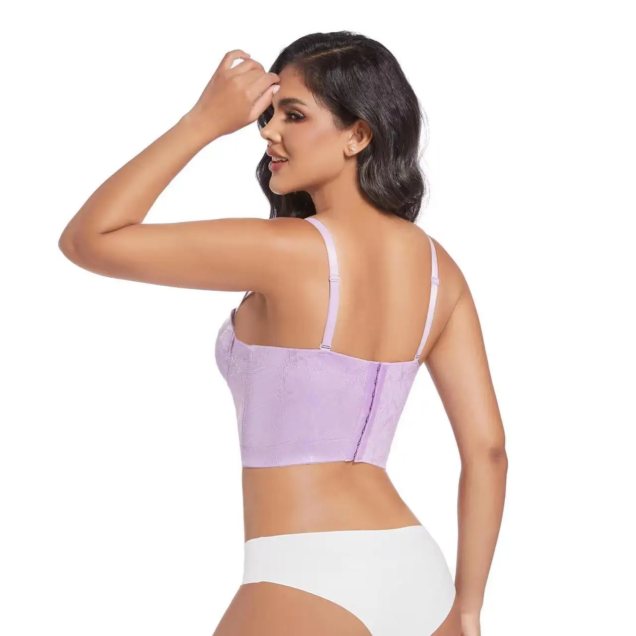 High Quality PU Leather Breastwear Halter Vest Bralette Corset Bra Top Beauty Gather Fishbone Corsets Femme Korset Per Femra