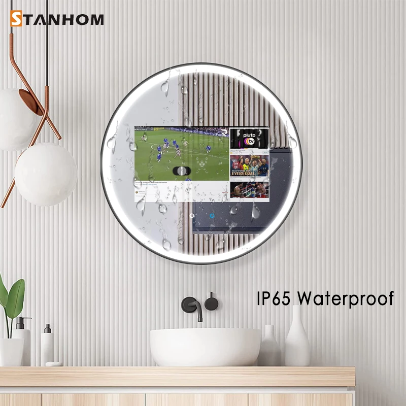 STANHOM Wall Android 11.6' 13.3' 15.6' 21.5' Touch Screen LED Smart Vanity Mirror with APPs