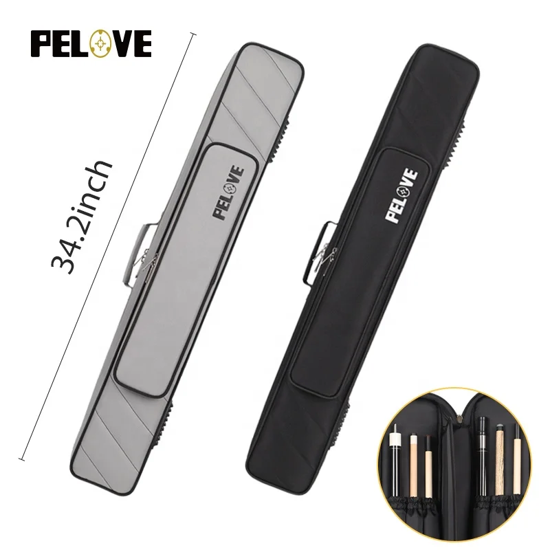 Factory wholesale waterproof 2B 4S Billiard cue case Pool Cue Stick Carrying Bag Stick Holder for 1/2 Billiard Cue Stick