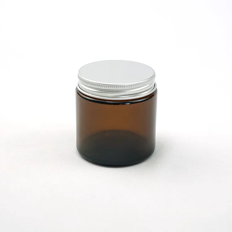 8oz 250ml amber glass jar with metal lid