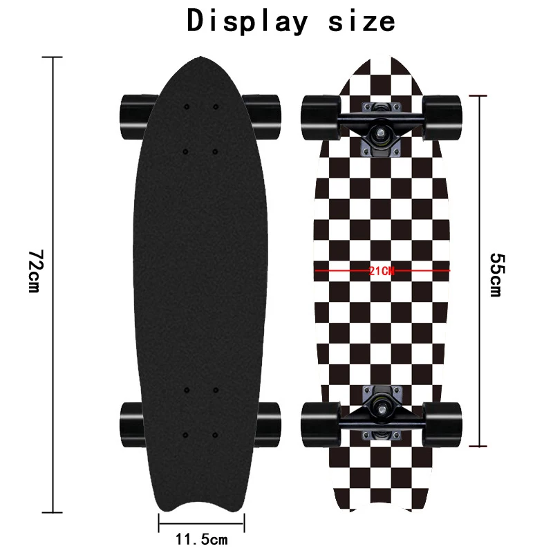 shop for art deck complete wall mount surf cruiser skateboard for adults