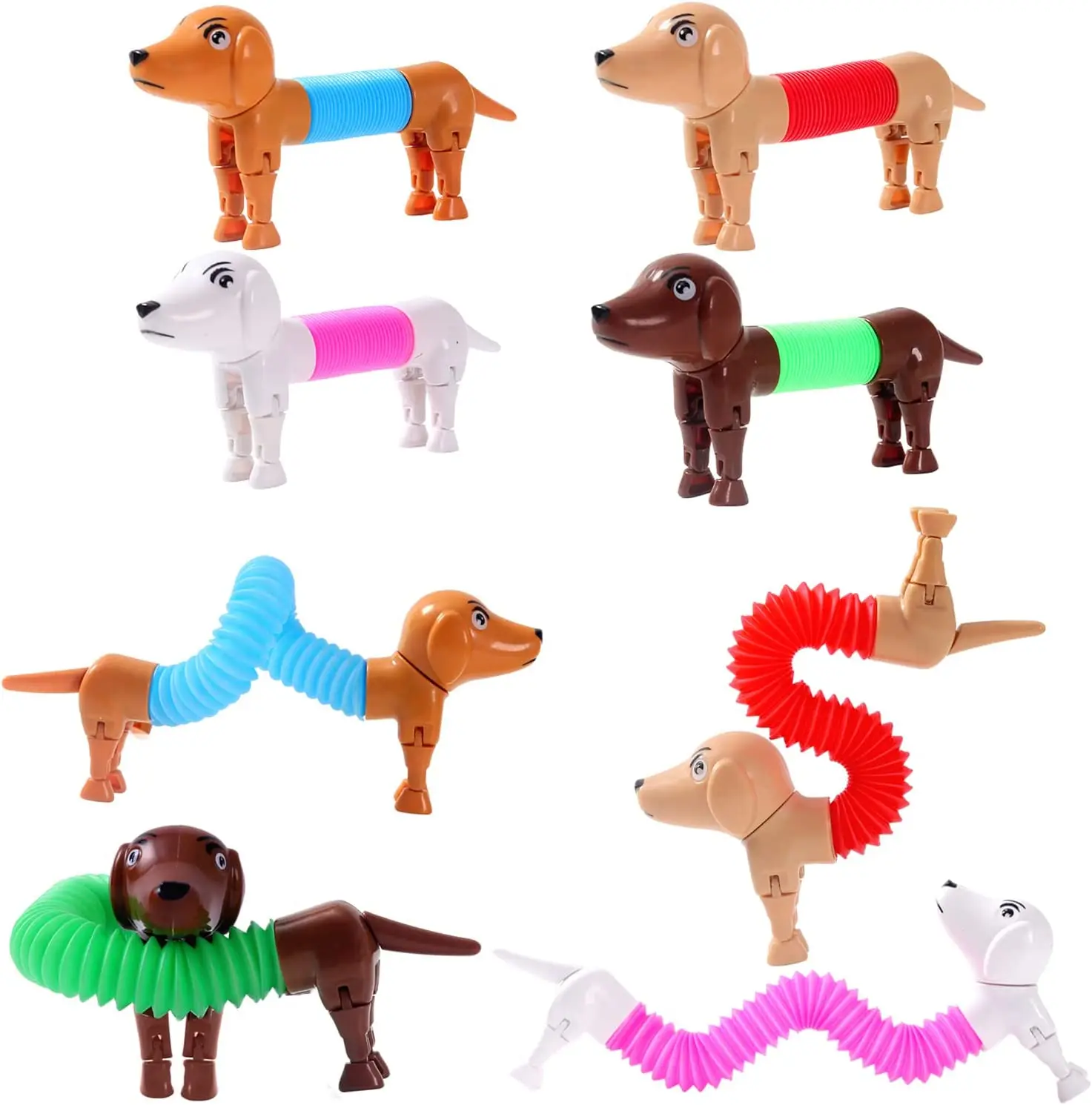 Stress Relief Sensory Dog Plastic Tubes Stretch Fidget Pipe Decompression Spring Tube Other Classic Toys for Girls Boys
