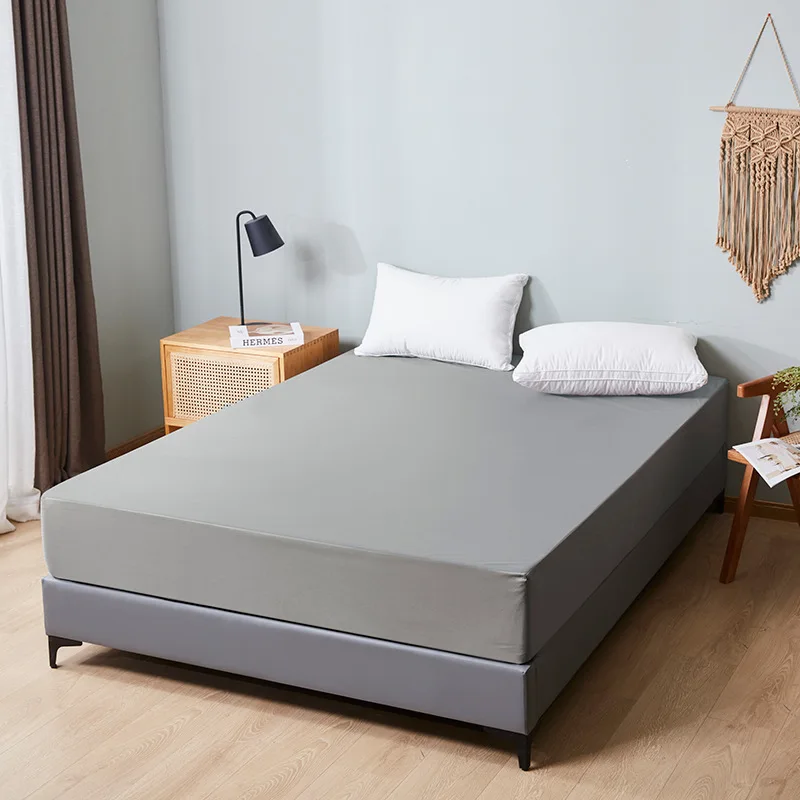 Microfiber Fitted Sheet Waterproof Bed Cover Chunya Spun Solid Brushed Baby Diaper Trap Mattress Sheet Bed Protection Cover
