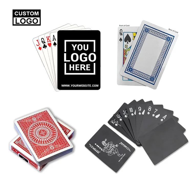 OEM игральные карты пользовательские 100% водонепроницаемый пластиковый покер со светом не проходит через