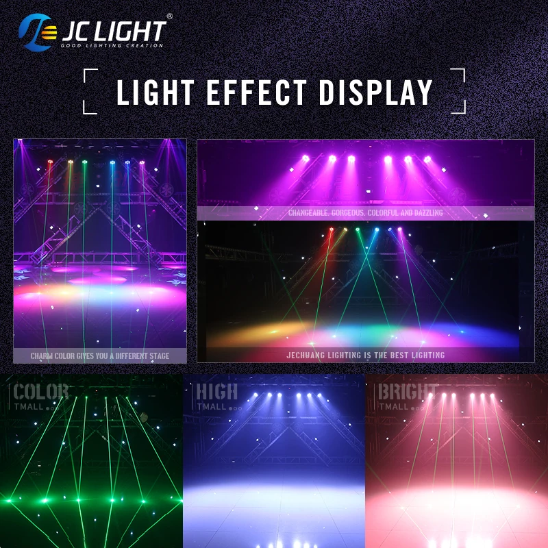 Ночной клуб огни Дискотека 6*10 Вт Rgbw Led Par + 100 МВт зеленый лазерный диджейский движущийся головной свет Dmx Dj светодиодный светильник для вечеринки