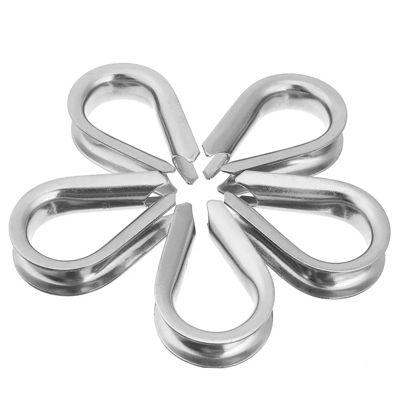 Rigging Hardware Cable Wire rope fittings Thimbles 304 Stainless Steel 2mm Stainless Steel Thimble