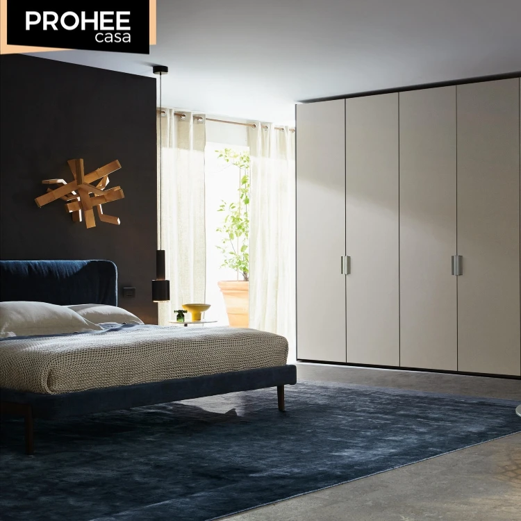 Высококачественный белый изысканный дверной шкаф PROHEE большой емкости ручной работы