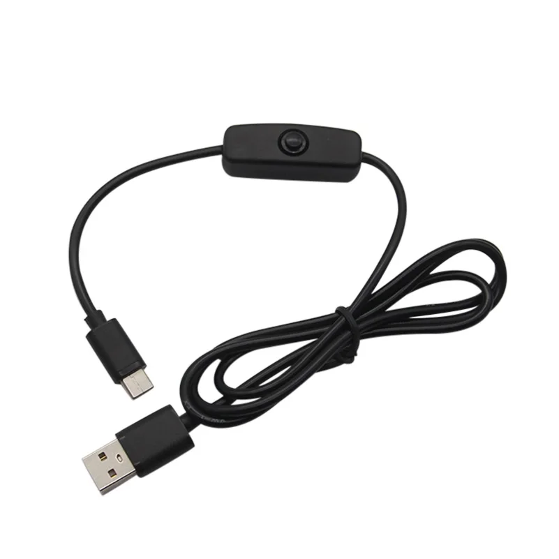 Universal USB Type C 5V 3A Charging Cable for Raspberry Pi 4 Power Cable with ON/OFF Switch for RPI 4 Model B RPI 4B Computer