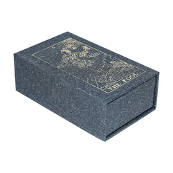 High Quality Divination Game Personalized Black Tarot Cards Gold Foil Pvc Vinyl Tarot Card For Sale