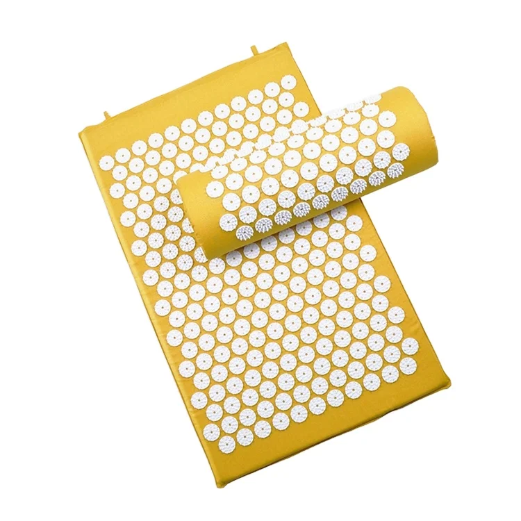 Custom print shakti yantra massage cotton Acupressure Mat and pillow set with bag