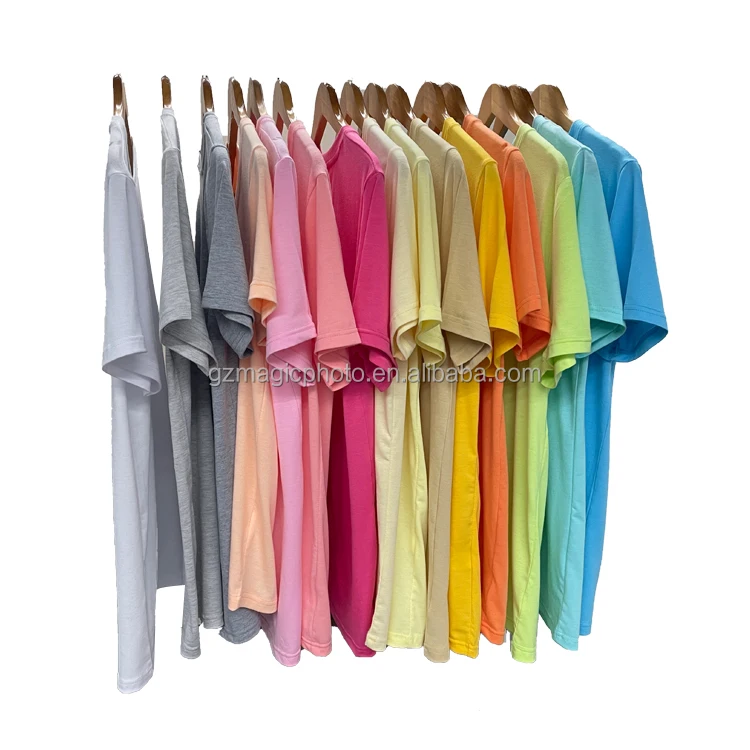 Custom Cotton Feel 100% Polyester US Size Blank Sublimation Color Men T-Shirt
