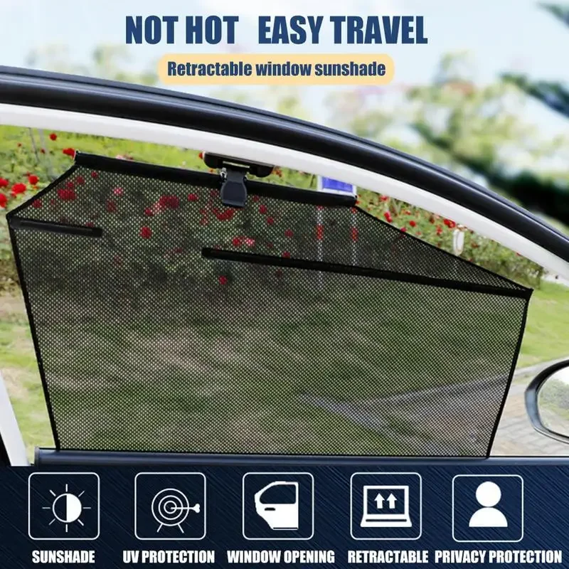 aluminum alloy shell car side sunshade retractable car sunshade for Audi A3 A4 A6 Q3 Q5 Q7 Roll Curtain Luxury Roller Sun Blinds