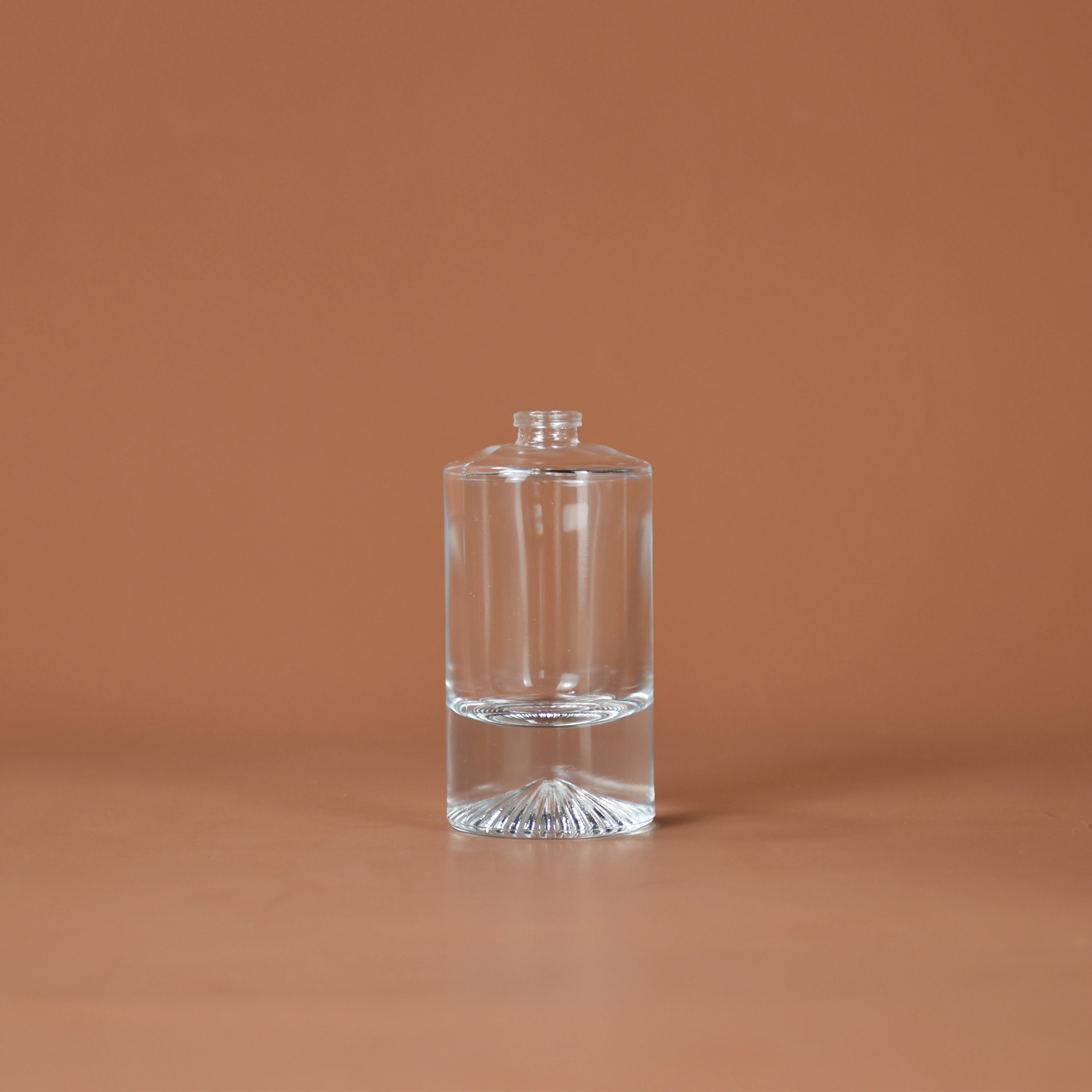 Ready stock crimp neck glass perfume bottle 30ml 50ml 100ml perfume wholesale dubai bottle glass empty