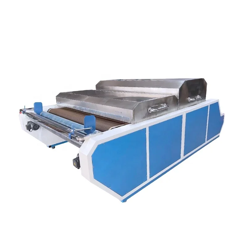 hot selling item heavy mesh belt cloth preshrinking and setting machine