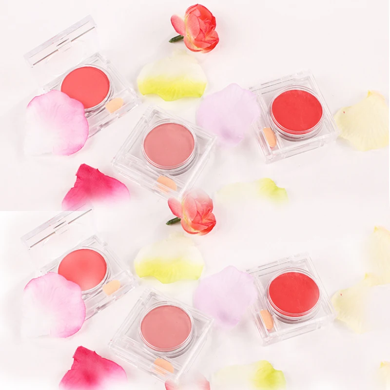 Oem your own logo face blush Equipped with cheek red brush