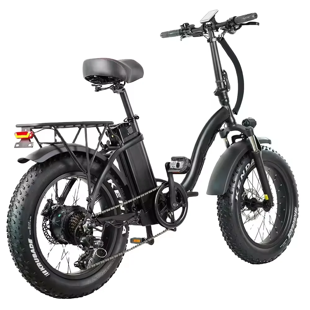 Eu warehouse 20 inch foldable ebike 1000w 48v e bikes Full suspension fat tire folding electric bike for unisex