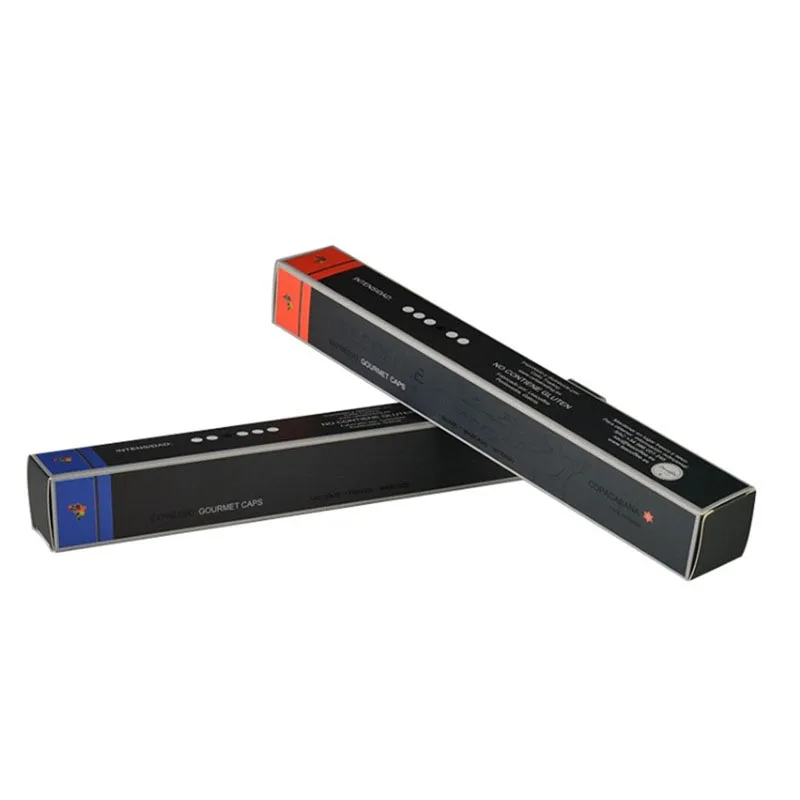 Cheap Wholesale Gold Foil Rectangle Environmental Friendly Recyclable Coffee Capsule Box Packaging