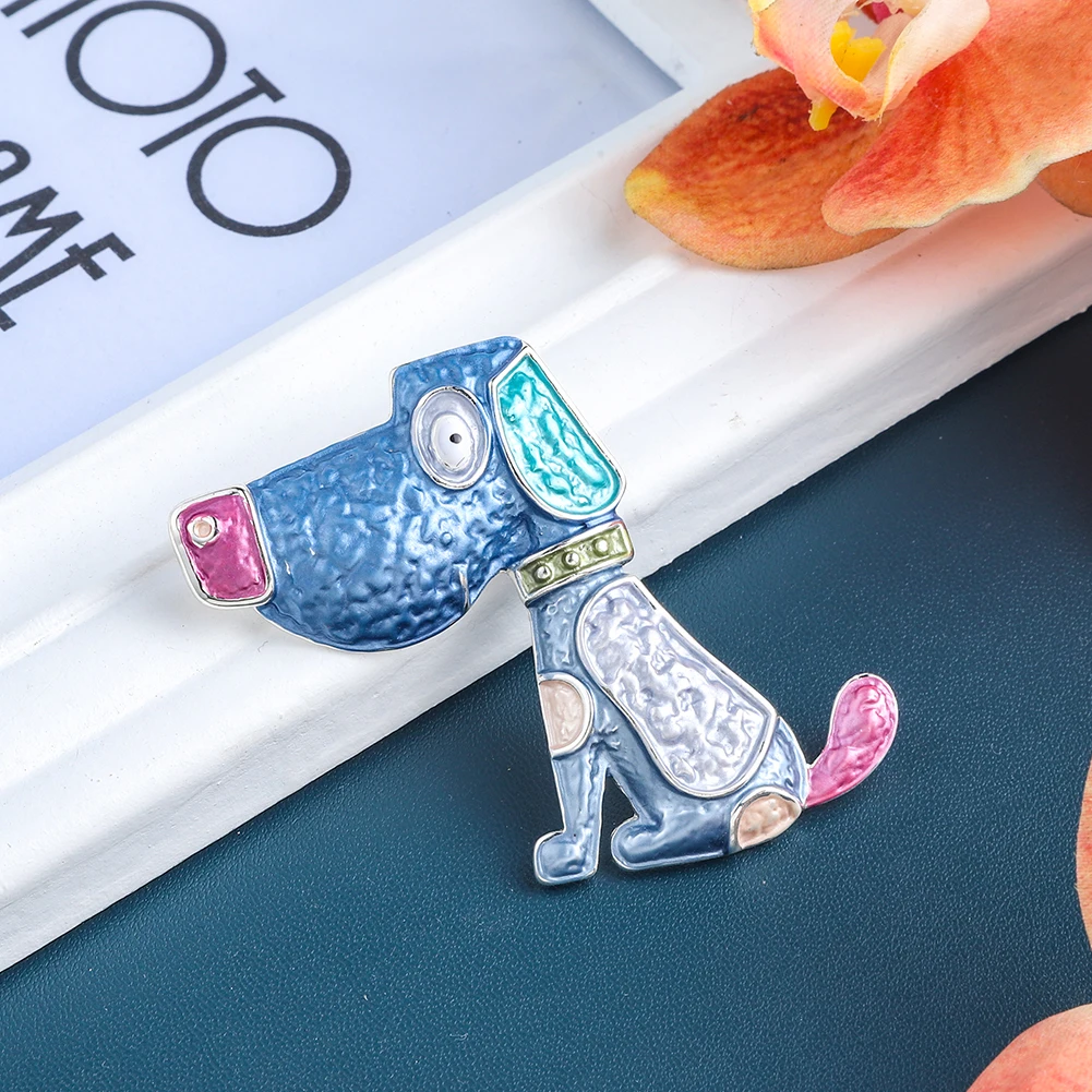 Cute Dog Business Medical Wholesale Cheap Simple Luxury wedding Bridal Custom brooch female korean enamel magnetic pins