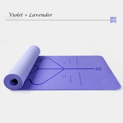 Low Price Yoga Mat and carrying case Gym Exercise Custom Logo tpe yoga mat with position line