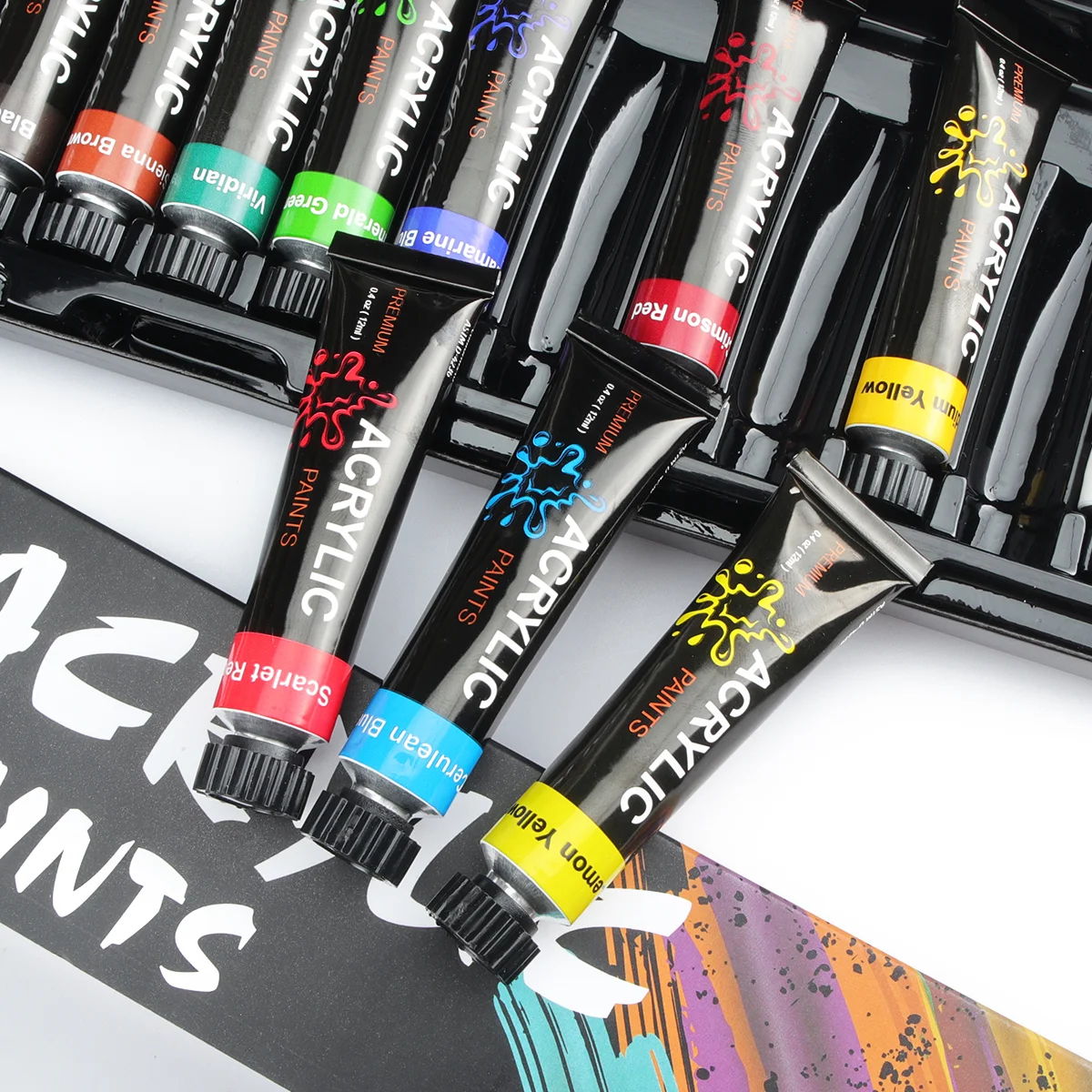 China factory price wholesale high quality good price 12 colors aluminum tube 12 ml hot sale painting paint professional