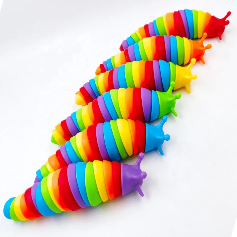 New Design Plastic Slug Decompression Caterpillar Slug Creative Simulation Puzzle Decompression Vent Snail Toy