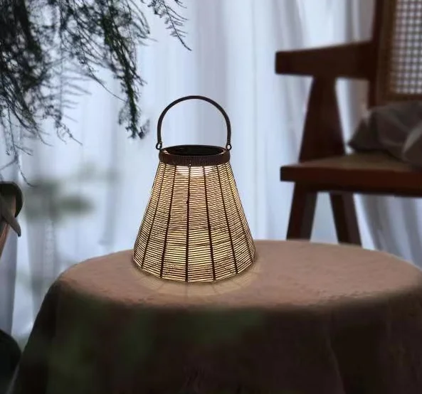 rattan garden solar lights outdoor waterproof fiber optic led mini spot light 1w for decoration