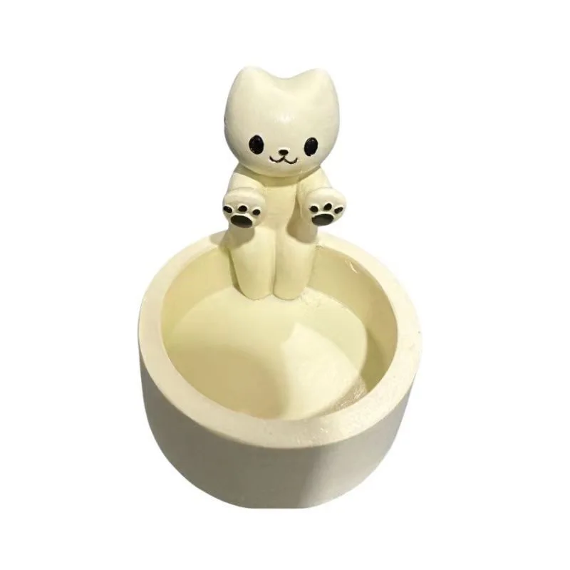New Luxury Art Resin Animal Cat Candlestick Home Cat Warming Paws Candle Holder Scented Candlelight Dinner for Home Decoration