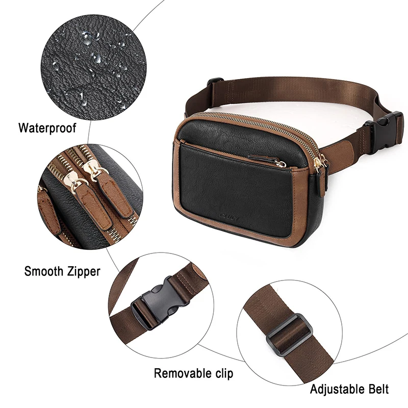 Unisex Polyester Pillow-Shaped Pocket with Zipper Closure Solid Color custom fanny pack